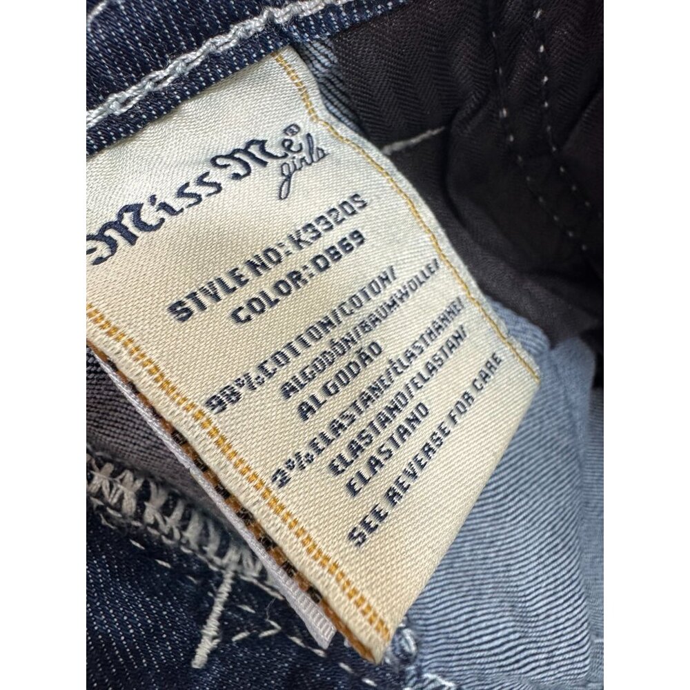 Miss Me Jeans Girls Size 12 Skinny Y2K Stretch Rhinestone Low Rise 26 W 27 L - Picture 5 of 11
